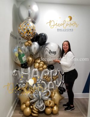 Happy Birthday Awesome Balloon Bouquet decoloverballoons.com Tampa, FL balloon bouquets happy birthday bouquets for her mothers day balloons