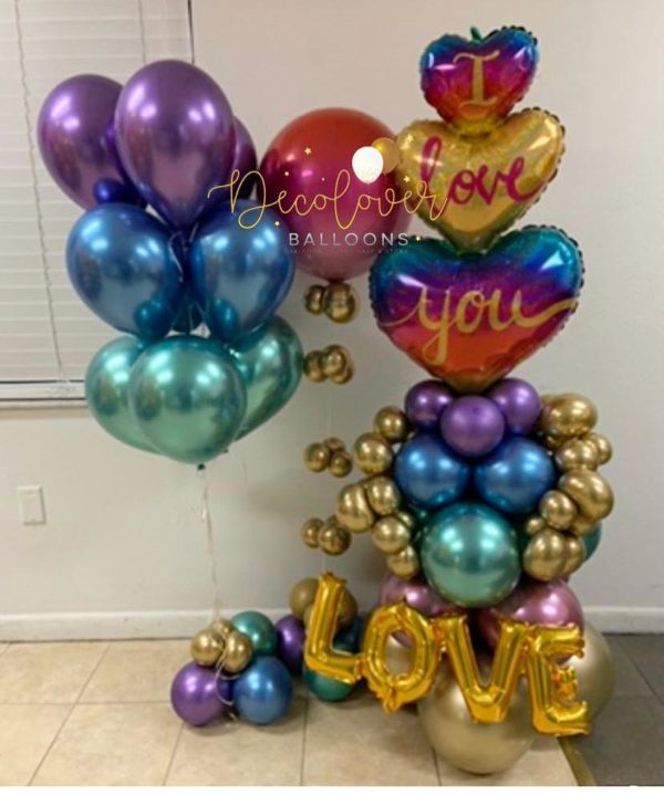 decoloverballoons.com Balloons Bouquet Love Silver tampa florida