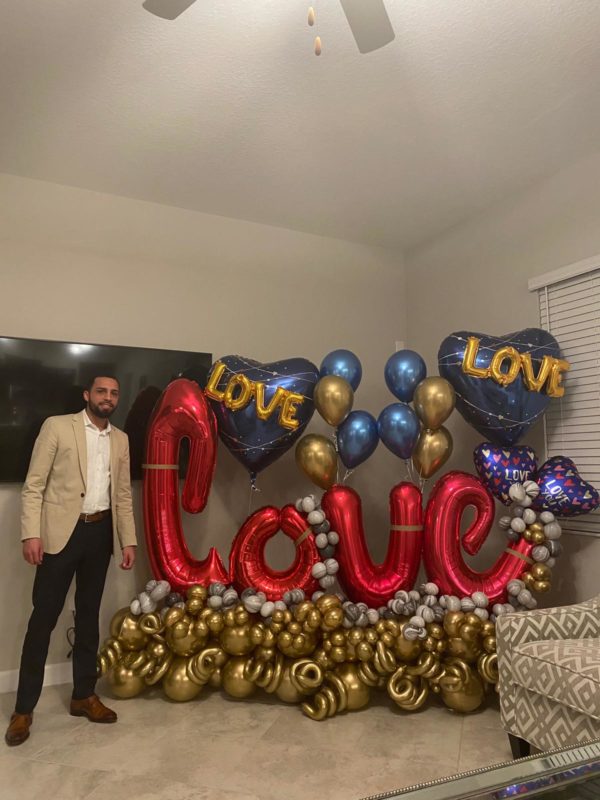 decoloverballoons.com Balloons Bouquet golden love 2 tampa florida