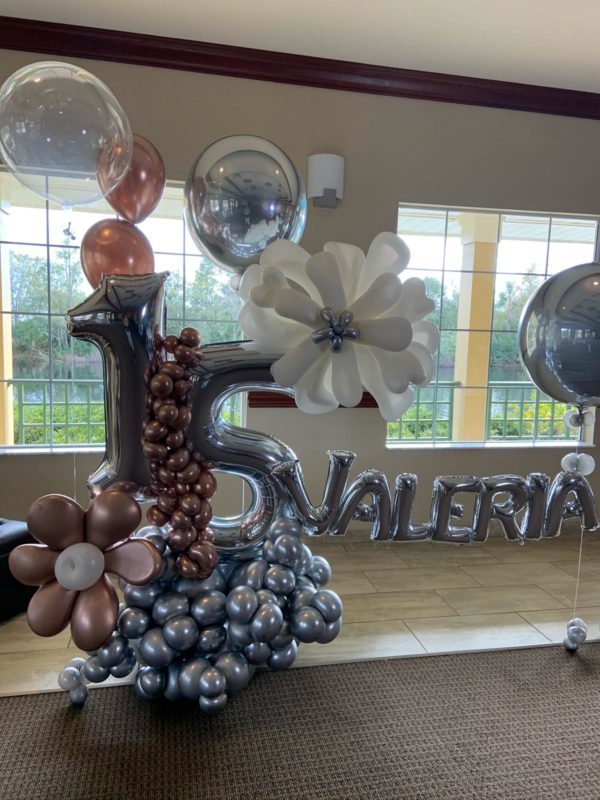 decoloverballoons.com Balloons bouquet silver birthday 2 tampa florida